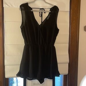 ASTR Black Med Romper